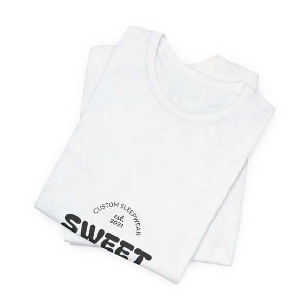 Sweet Dreams Unisex Jersey Short Sleeve Tee, Sleep Shirt, Casual Wear, Gift for Dreamers, Soft Cotton Tee - Image 3